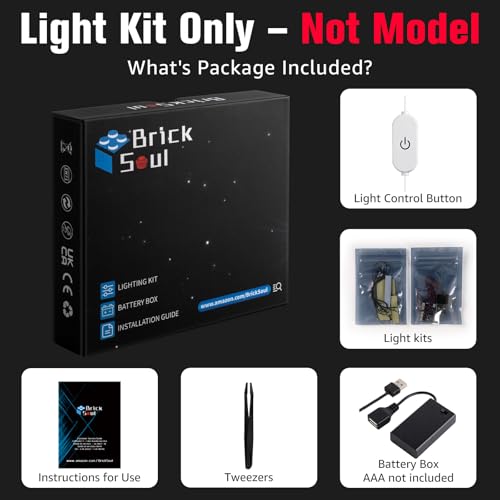 BrickSoul Light Kit for LEGO Hogwarts Castle and Grounds 76419, Lights Only - size: 76419 Upgrade Light Kit