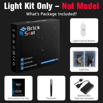 BrickSoul Light Kit for LEGO Hogwarts Castle and Grounds 76419, Lights Only - size: 76419 Upgrade Light Kit