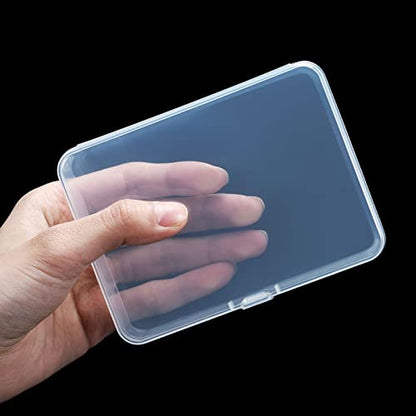 SATINIOR 48 Packs Clear Small Plastic Containers Transparent Storage Box with Hinged Lid for Small Items Crafts Jewelry (4.4 x 3.3 x 1.2 Inch) - size: 4.4 x 3.3 x 1.2 in