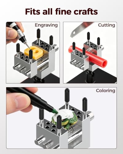 TANYO Mini Bench Vise, Precision 360° Rotating, Table Top Hobby Clamp,Black - color: Black