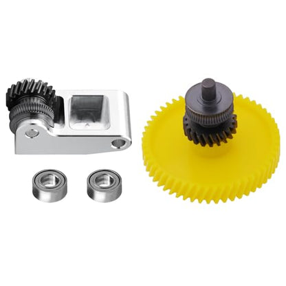 Upgrade Hardened Steel Extruder Gear Assembly for Bambu Lab P1P, P1S, X1C, X1E, Oblique Tooth Nano Coating Hardened Steel Extruder Dual Gears Kit for X1/P1 Series - style: for X1/P1