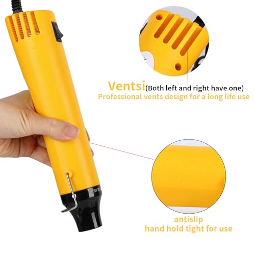 Heat Gun 300W, Handed Hot Air Gun for Crafting and DIY (Yellow) - color: Yellow