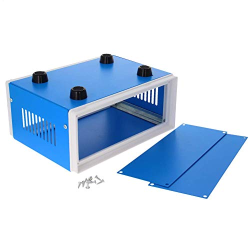Fielect Electronic Junction Box Blue Metal Enclosure Case, DIY Project Box, 6.69"x5.12"x3.15", 170x130x80mm - size: 6.69" x 5.12" x 3.15"