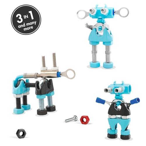 The Off Bits CareBit Build Your Own Robot Toy Construction Set, Educational Gift STEM Activities Learning Kit, Creative Build and Play Model Kit Steam Toys for 6 7 8 9 10+ Year Old Boys & Girls - style: CareBit