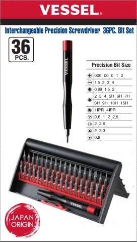 (US Model) VESSEL PRECISION SCREWDRIVER 36PCS BIT SET(English)