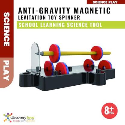 Discovery Toys Anti-Gravity Magnetic Science Experiment KIT | Magnetic Levitation Toy Spinner, Compass, Spring | Physics Stem Toy | Educational Gift for Kids | 7 Experiments Maglev Toy | 8+ yrs
