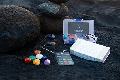 Travel 7 Chakra Set Chakra Crystals and Healing Stones Tumbled Stones Gift