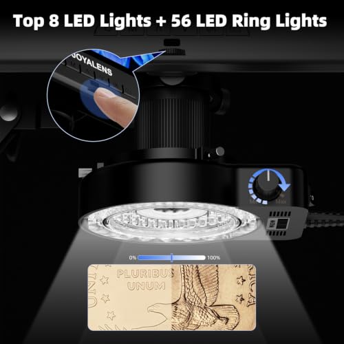 JL109A 10.1" Digital Microscope Full View Coin with Screen, Flex Arm Stand - size: JL109A-Flex Arm Stand