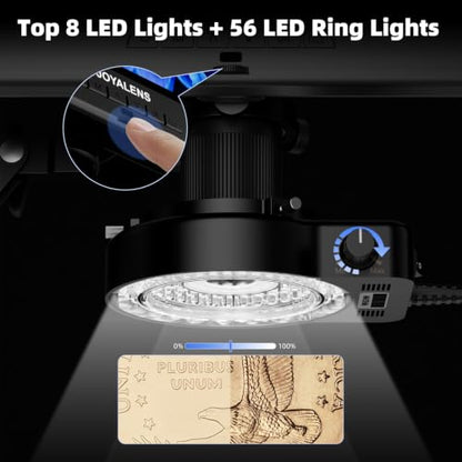 JL109A 10.1" Digital Microscope Full View Coin with Screen, Flex Arm Stand - size: JL109A-Flex Arm Stand