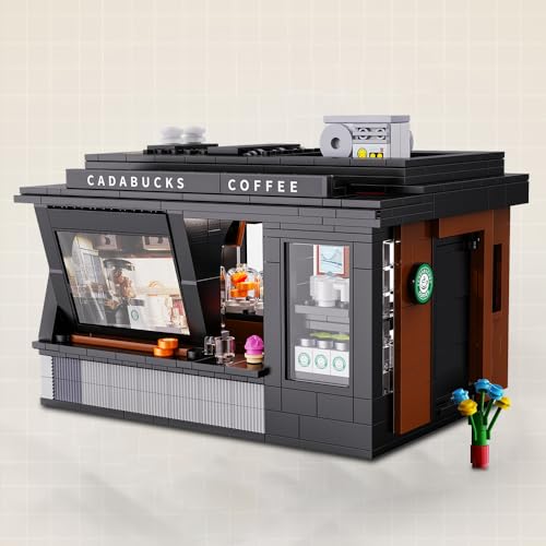 CaDA Master C66005W Japanese Coffee House Building Set,MOC Construction Coffee Shop Modular Buildings with Lights,768PCS City House Idea Collect Gift for Adults - color: C66005w