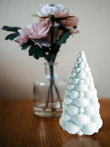 Large Bubble Christmas Tree Shape Candle Molds, Abstract Twirl Tree Soap Mould for Casting Epoxy Scented Candle Making and Baking Making Soap Wax Cake Mousse Clay(5.5") - color: Bubble Christmas Tree 5.5"