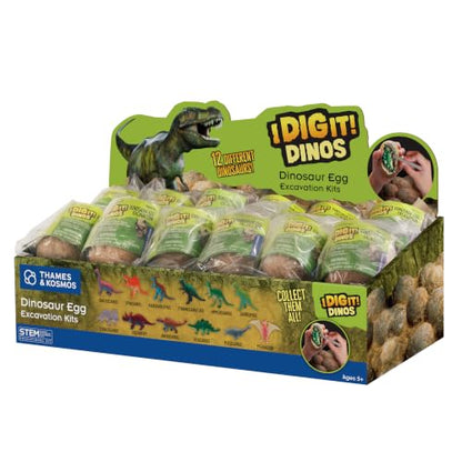 I Dig It! Dinos - 24 Dinosaur Eggs | Birthday Party Favors | Stocking Stuffers | Collectable | Gift Set | Swag Bags