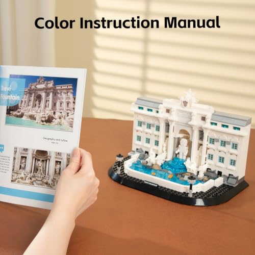 Oichy Architecture Building Toy Roman Landmark Trevi Fountain Building Set - color: Trevi Fountain Set