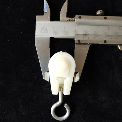 10Pcs White Mini Plastic Pulley Wheel, Lightweight Nylon Small Pulley Wire Rope Pulley Set Nylon Clothesline Pulley Kit for DIY Home School Cranes Pulley Frame Project，Pulley Blocks