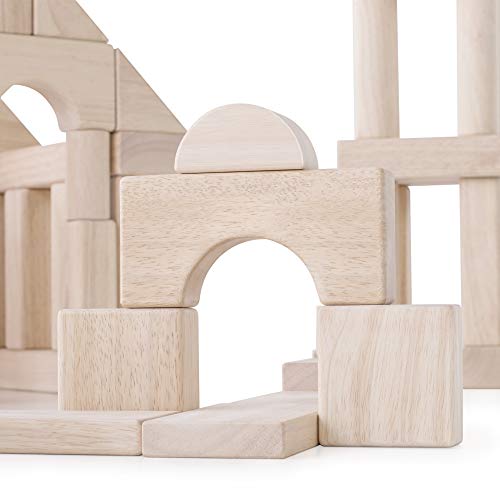 Guidecraft Unit Blocks Set C - 84 Piece Set: STEM Development Toy for Kids, Preschool Educational Learning Toy - size: 84 Pieces