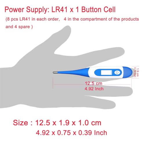Digital Thermometer，BESTWYA Thermometer for Adult (A, Pack of 4)