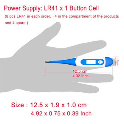 Digital Thermometer，BESTWYA Thermometer for Adult (A, Pack of 4)