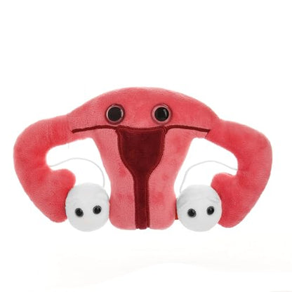 GIANTmicrobes Uterus Plush -Stuffed Uterus with Magnetic Detachable Ovaries - size: Regular