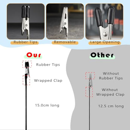 Metal Painting Stand Base Holder, 10 PCS Magnetic Bendable Alligator Clip - color: Black, size: S