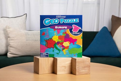 GeoPuzzle Europe Jigsaw Puzzles, 58 Pc Map Puzzle for Kids Ages 6 and Up - color: 1 Set-europe