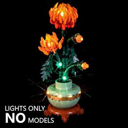 LED Light Kit for Lego Chrysanthemum 10368 Flowers– Compatible with Lego Botanical Chrysanthemum Collection, Lighting Set for Lego 10368 Model (NOT Included The Building Set) - color: Chrysanthemum 10368