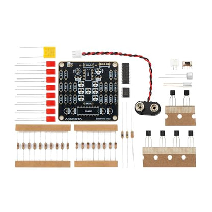 Electronic Dice Soldering Kit DIY LED Random Dice Circuit Kit 555 Timer CD4017, STEM Electronics Project Kit for Beginners Students Adults DIY Learning Kit School Engineering Project