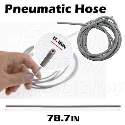 Habow 19Pcs Pneumatic-Technic-Parts Kit Compatible with Lego-Pneumatic Cylinders-Air-Pump Pressure Rod Switch Piston Hose Technic Linear Actuator MOC-Replacement-Parts.