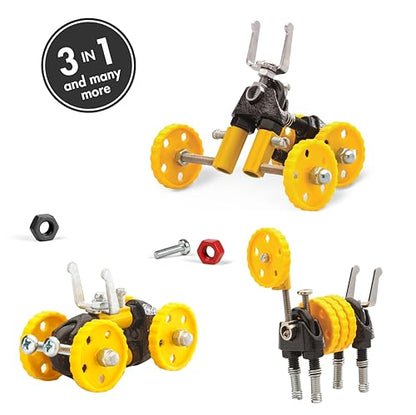 The Off Bits Building Toy - Yellow Vehicle Kit BlazeBit - Building & Construction Toy Tool Set for Kids Including Guide Book - Build-it-Yourself, Gift Ideas for Kids Boys & Girls - style: Modern