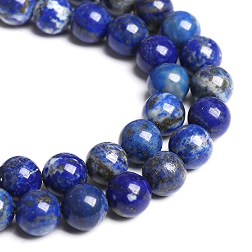 6MM 60PCS Natural Stone Blue Lapis Lazuli A Grade Gemstone Beads for Jewelry Making DIY Bracelet Crystal 1 Strand - color: Blue Lapis Lazuli, size: 6mm