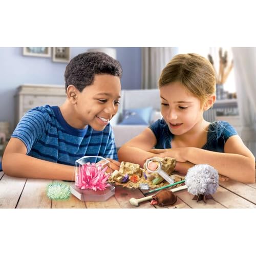 4M STEAM Earth Science Kit for Kids Ages 5+ — Geology STEM Toy with 5 Experiments Including Volcano Eruption, Crystal Growing & Fossil Excavation — Educational Science Gift for Boys & Girls - style: Earth Science