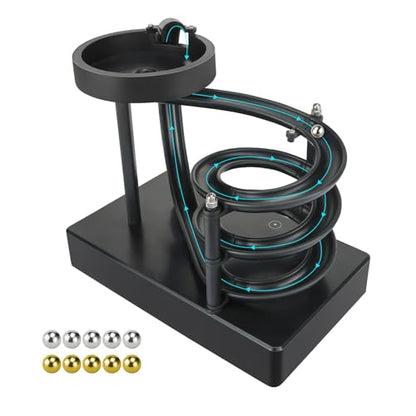 Kinetic Art Perpetual Motion Marble Machine for Desk Decor.