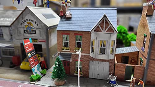 The CityBuilder Row House Cardboard Model Making Kit - O Scale Model Railroad Building