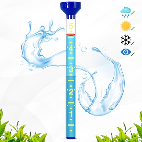 Headwind EZRead 26” Giant Professional Outdoor rain Gauge, USA Made Heavy Duty All Weather Freeze Proof mountable with Float, Dark Blue (820-0020) - color: blue, size: 26-Inch