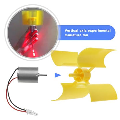 Create idea Standard DC Wind Turbine Electricity Generator Physical Principle Experiment Miniature Fan Accessories for DIY Project Plastic
