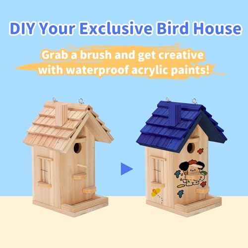 DIY Bird House Kits for Adults & Kids,DIY Woodcraft Building Projects for Kids and Adults,Bundles