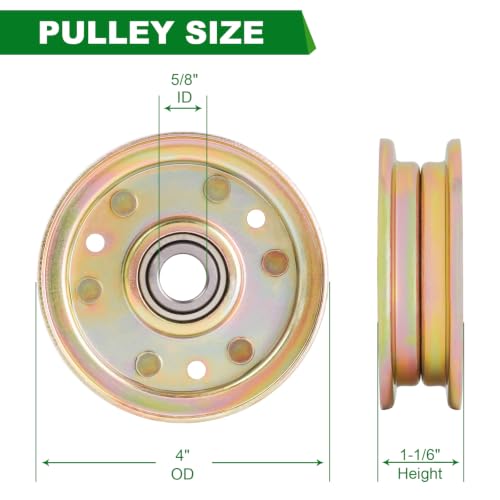 Idler Pulley (164090) Fitsr King Ku tter RFM Series 4' 5' 6' Finish Mowers (4 Pack) - color: 164090 4 pack