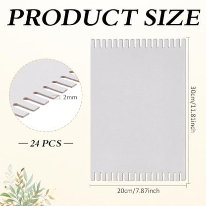 FINGERINSPIRE 24PCS Cardboard Weaving Loom Kit 7.87x11.8inch Gray Paper Weaving Board with Gears Portable Craft Loom for Beginner Knitting Sewing Crochet Travel Tapestry Making DIY Projects - size: 24PCS 7.87x11.8inch