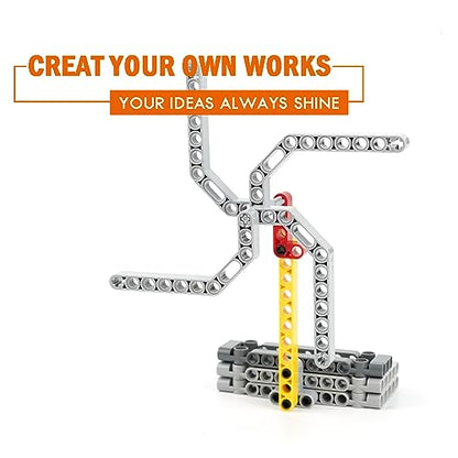 582pcs Technical Parts Bricks Sets-Beams Axles Pins Gears Motor - color: 582pcs