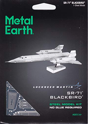 Metal Earth SR-71 Blackbird Airplane 3D Metal Model Kit Fascinations