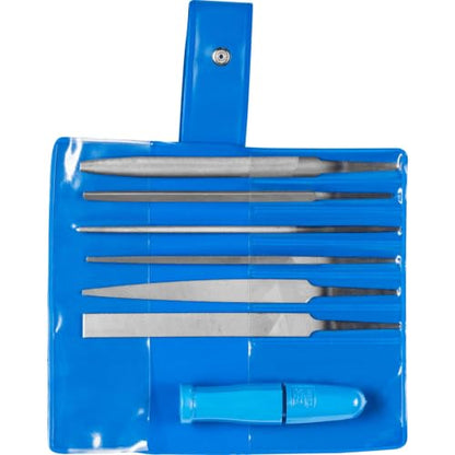 PFERD 4" Key File Set 265 A, 6-Piece – Second Cut – Includes Quick-Mounting Handle – for Delicate and Light Filing Tasks – Part 17009