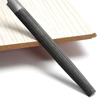 6-inch Half Round Medium Cut File, Double Cut Teeth, High Carbon Steel, Single Hand File Without Handle, Suitable for Shaping Metal, Wood, etc. - color: Half Round File, size: 6 Inch