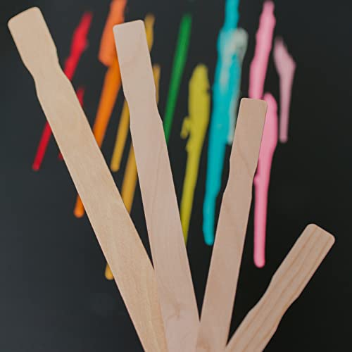 9 Inch Paint Sticks, Box of 250 Hardwood Paint Stirrers, Wood Mixing Paddles for Epoxy or Resin, Garden or Library Markers by Woodpeckers - size: 9 inch