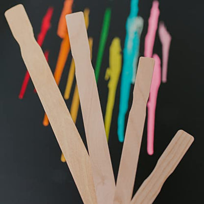 9 Inch Paint Sticks, Box of 250 Hardwood Paint Stirrers, Wood Mixing Paddles for Epoxy or Resin, Garden or Library Markers by Woodpeckers - size: 9 inch