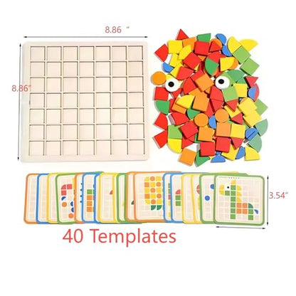 120-Piece Wooden Puzzle Games & Memory Activity Kit for Seniors - Alzheimer's Therapy Tools & Gifts for Elderly