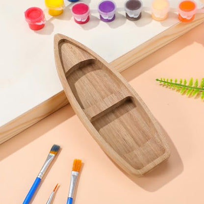 Toyvian Wooden Sailboat Model Kit, Unfinished Wood Boat for DIY Crafts