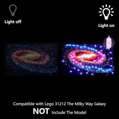 LED Light Kit for Lego The Milky Way Galaxy Building Blocks Model, Compatible with Lego 31212 Building Set (NOT Included The Model Set)