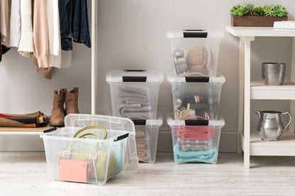 IRIS USA 4-Pack 19 Quart Storage Bins with Lids, Clear - size: 19 Qt, style: 4 Pack