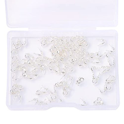 BEADIA Silver Plated End Caps Non Tarnish 3x6mm 200pcs for Jewelry Making Findings - color: End Caps Silver, size: 3x6mm