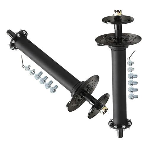 Heavy Duty 43.3" Rear Differential Axle Kit – 6T 25mm Drive Shaft with 110mm Wheel Hubs, 4 Bolt Flange for Go-Kart, Golf Cart, ATV, Quad, Buggy, Tricycle, Mini Bike, DIY Project