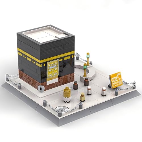 CAXIMSY Islamic Mosque Kaaba Architectural Model Building Block Sets Muslim Bricks Toy Hajj Kit Eid Gifts for Adult 446 Pieces - color: Mosque Kaaba Architecture